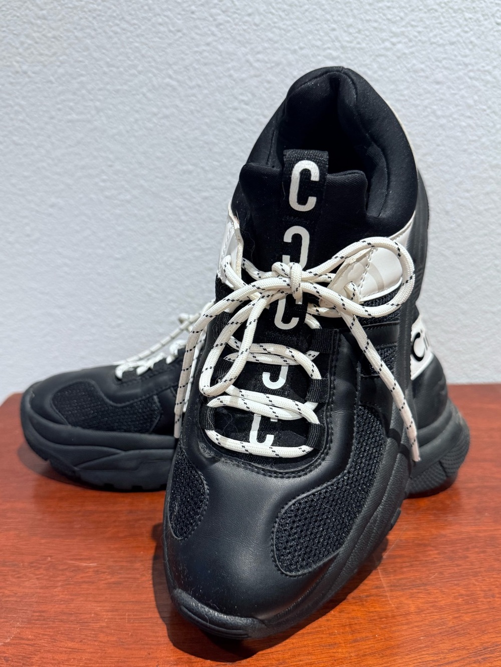Sam Edelman Circus black white chunky Y2K sneakers 7.5